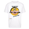 "Flip' em Club" T-Shirt Oversize - white