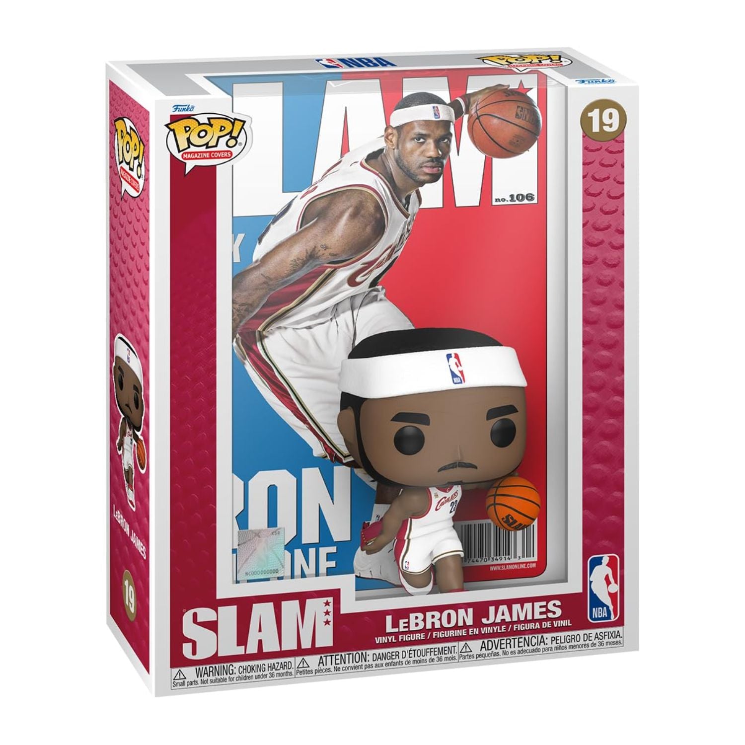 Funko POP NBA Cover SLAM LeBron James Cleveland Cavaliers 19
